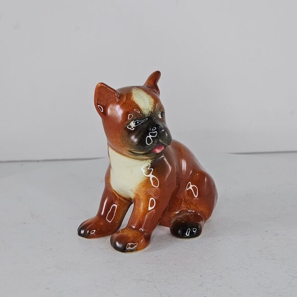 Vintage Goebel West Germany Ceramic Boxer Puppy Figurine Facing Left CH569/B - Picture 8 of 10